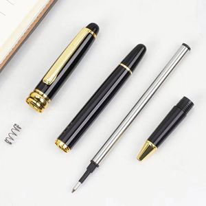 High Quality Luxury Business Ballpoint <b>Pen</b> Personalized Black Body With <b>Gold</b> and Silver Trim Custom Logo Gift for Office - Product Image 4