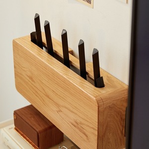 Solid Wood Wall Mounted Storage <b>Box</b> Rectangular <b>Router</b> Modem Organizer For Home Office Use - Product Image 1