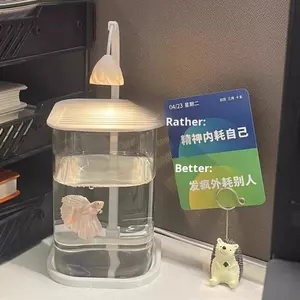 Milieuvriendelijk <span class=keywords><strong>Aquarium</strong></span> Voor Bettas Ultraheldere Kleine Glazen Tank Desktop En Woonkamerdecoratie - Product Image 3