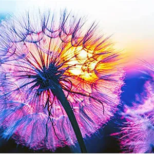 5D DIY Dandelion Diamond Art Kits Animals Diamond Painting Kits Flowers Picture Art for Home Wall Decor