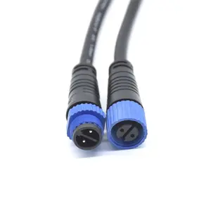 High Quality Pa66 2-Pin M10 M12 M14 Mini Circular Pin In Sleeve Waterproof Connectors Connector Cable