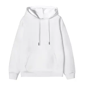 En stock avec corde cordon de serrage épaisseur 380G pur coton français éponge goutte épaule lâche coupe logo personnalisé à capuche