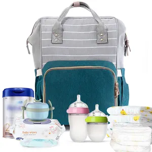 Phổ biến thời trang Mommy bé tã Ba lô Mommy Bag công suất lớn không thấm nước ngoài trời du lịch cần thiết