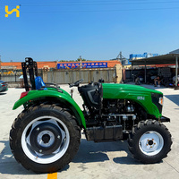 Tracteur agricole robuste 4x4 diesel 50 CV avec système hydraulique PTO arrière et attelage trois points