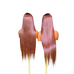 Peluca de Cabello Virgen Vietnamita ShinHair, con Frente de Encaje Transparente sin Pegamento, Larga, Color Marrón Miel, 120% de Densidad, Grado 12A - Product Image 1