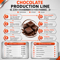 Ligne de production de chocolat entièrement automatique, machine complète de moulage de barres chocolatées, SUS304