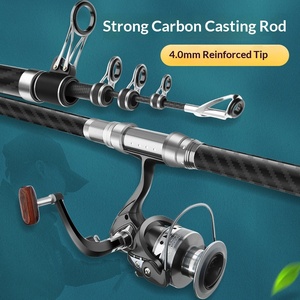 Canna da Pesca in Mare ad Alto Contenuto di Carbonio per Lunghe Distanze - Modello Wolf King Thunder Super Resistente, Peso 300g, Multi-Lunghezza 3.6m-5.7m - Product Image 2