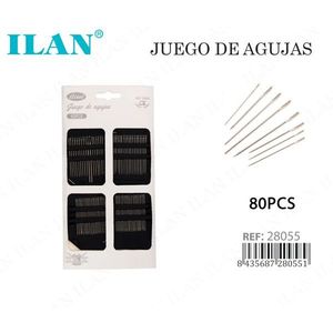 Set di aghi da cucito Iln, 80 pezzi, misure assortite per cucito a mano - Product Image 1