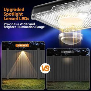 2 LEDソーラーフェンスライト7色ABS素材防水屋外壁装飾照明2年保証付き - Product Image 3