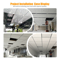 Plaques de plafond suspendu en aluminium imperméables 600x600mm, panneaux de plafond métalliques décoratifs à encastrer, décoration de bureau moderne