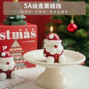 手作りクリスマスお気に入りサンタクロース型キュートデザインパーティーや家庭装飾に最適な香り付きキャンドル - Product Image 6