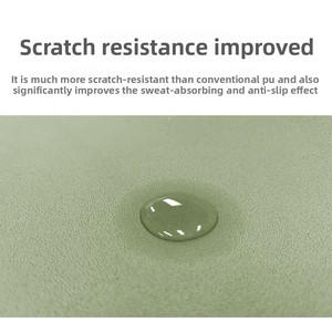 Tapis de yoga semi-circulaire en caoutchouc givré 5 mm, antidérapant, absorbant la transpiration, en PU mat, épaissi, résistant à l'usure, facile à transporter - Product Image 4