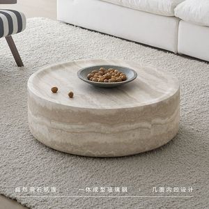 Marble Coffee <b>Table</b> Round Modern Art Design For Living Room Home <b>Small</b> Apartment Light Luxury Style - Product Image 5