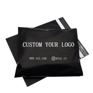 Custom Design Eco-Friendly <b>Compostable</b> Poly Biodegradable Mailer Black Matte Polymailer Plastic Shipping Envelope Poly <b>Bags</b> - Product Image 1