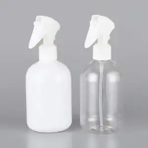 Botella vacía de plástico con pulverizador para riego de flores, botella pequeña redonda de 300Ml para detergente