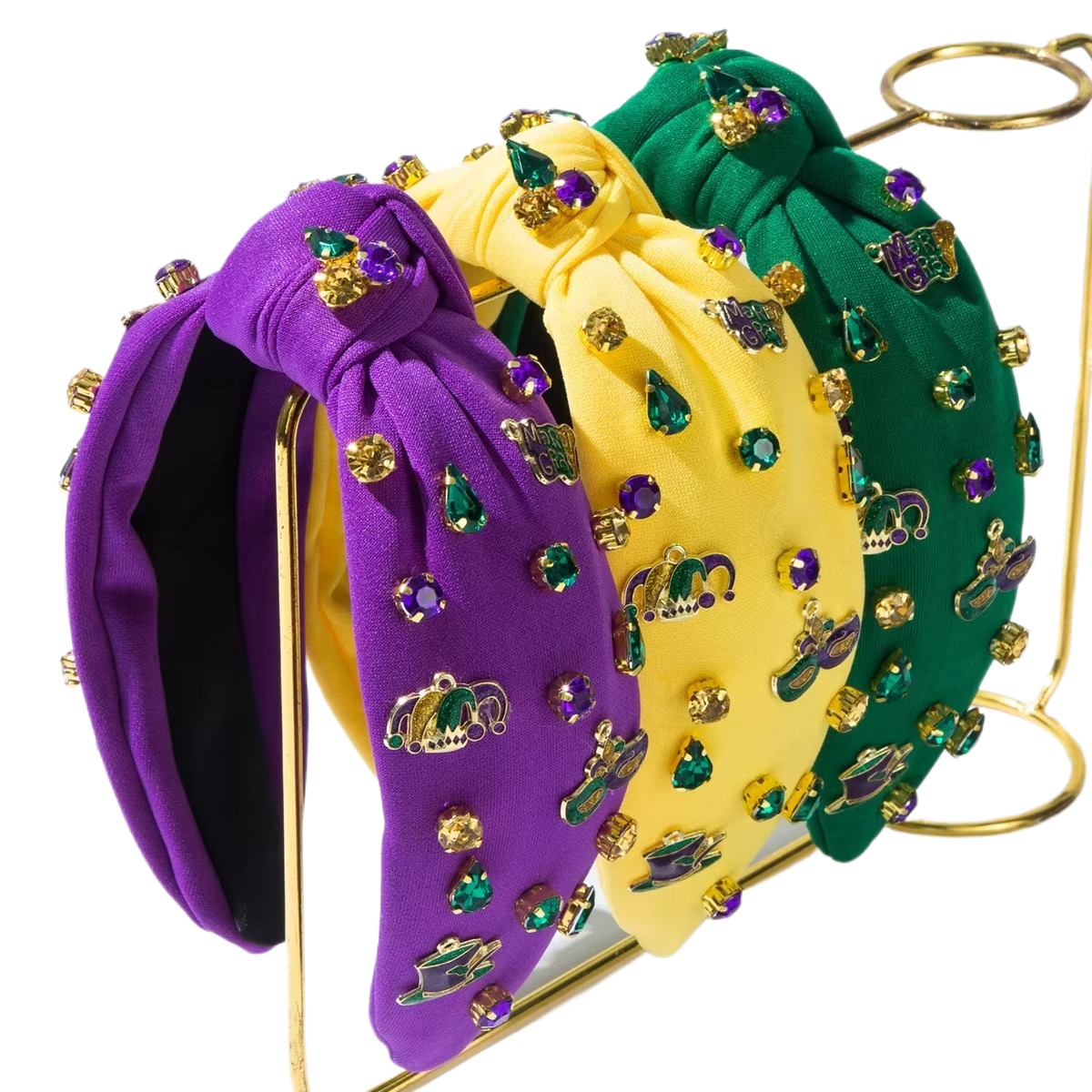 Diadema De Mardi Gras, Máscara De Flor De Lis, Diadema De Plumas Para