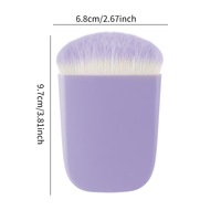 Pinceau correcteur plat spécial grand format en poils synthétiques ovales, marque privée, rose, pour fond de teint et visage, outil de beauté