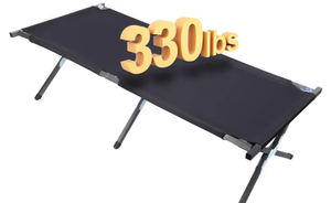 Lit de camping pliable - Lit portable robuste de 330 lb avec sac de transport pour le camping en plein air, la <span class=keywords><strong>plage</strong></span>, la sieste au bureau et l'utilisation en intérieur - Product Image 4