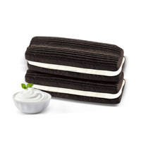 Novasnax Biscuits crémeux à saveur de yaourt Collations saines avec goût sucré Sandwich croustillant au glucose Biscuits Boîte Sac Emballage