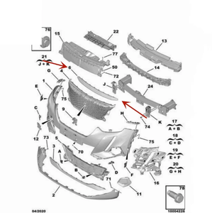 Modanatura Griglia Paraurti Anteriore OE 9825952680 YL01569580 per Peugeot <span class=keywords><strong>2008</strong></span> (P24C) - Product Image 2