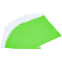Bracelets jetables en papier Tyvek vert 19x250mm, imperméables, résistants aux déchirures, auto-adhésifs, 1000 pièces pour contrôle d'accès aux fêtes et festivals