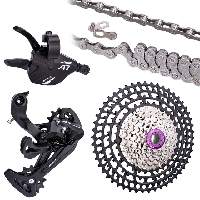 ZTTO 10-Speed MTB Groupset 10v with 11-42T Wide Range Cassette & 11-36T K7 Chain Shifter Derailleur for Mountain Biking