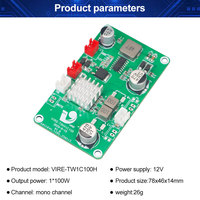 VIRE HT3386 Mini amplificateur 100W Pure Heavy Subwoofer Audio Module 12V DC High Power Mono Channel Digital Power Audio Amplifier
