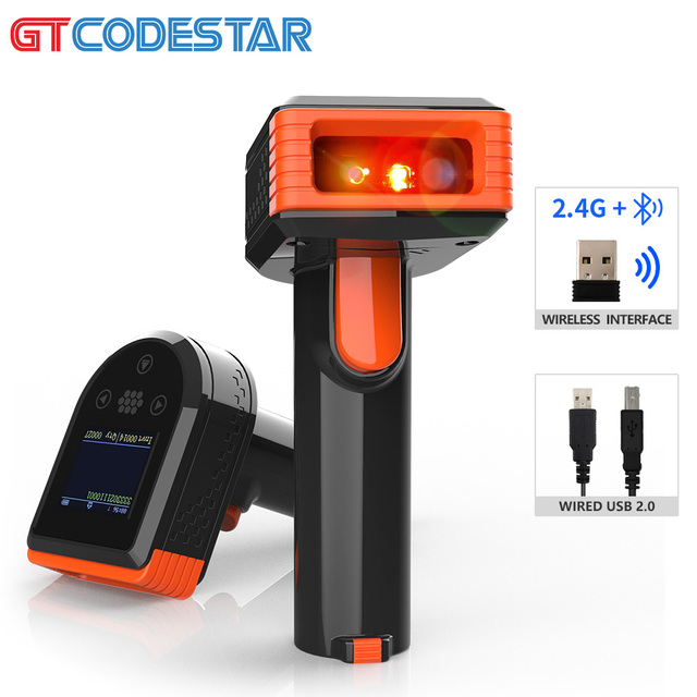 GTCODESTAR 2D Scanner Wireless Barcode Reader Handheld 2.4G Barcode Scanner QR Code Scanner for Supermarket Scanning