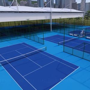 Campo da Padel Panoramico Coperto Resistente alle Intemperie con Tetto in Acciaio e Pannelli in Vetro Completi per Sport all'Aperto - Product Image 3