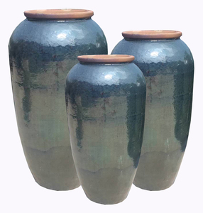 Grands pots de fleurs en céramique, résistants au gel, faits à la main, style rustique européen, pour centres commerciaux, jardins et décoration intérieure TERREN RT6600 - Product Image 3