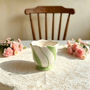 Adorable <span class=keywords><strong>porte</strong></span>-<span class=keywords><strong>savon</strong></span> en céramique à motif floral <span class=keywords><strong>rose</strong></span> avec relief de tulipe 3D et accent de feuille verte, <span class=keywords><strong>porte</strong></span>-<span class=keywords><strong>savon</strong></span> original pour salle de bain et cuisine - Product Image 6