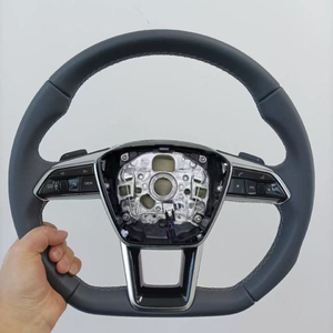 Volante Deportivo de Cuero Completo para Audi <span class=keywords><strong>S1</strong></span> S3 S4 S5 RS3 RS4 RS5 RS6 RS7 A7 C6 C7 C8 B8 B8.5 B9 TT R8 - Product Image 2
