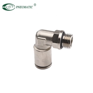 PL Khí Nén Lắp 4 6 <span class=keywords><strong>8</strong></span> 10 12Mm NPT Nam Chủ Đề 90 Độ Khuỷu Tay Đồng Thau Một Chạm Ống Nối Không Khí - Product Image 3