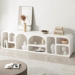 Mueble de Almacenamiento Blanco Minimalista Moderno de 1600x400x500mm, Estante Divisorio para Sala de Estar, para Organización del Hogar - Product Image 1