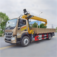 Grue montée sur camion Foton 4x2 de 10 tonnes à flèche télescopique articulée, fournie directement par l'usine, à vendre