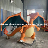 Artisanat en résine Personnages personnalisés Sculpture de Pokémon personnalisée Statue de Charizard
