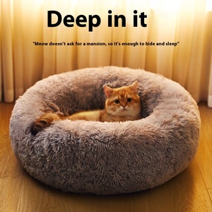 Cama de gato de felpa de 50cm de largo, cojín suave para mascotas para gatos y perros, sofá para dormir de invierno, fabricante directo, envío directo - Product Image 4