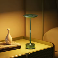 Lampe de bureau LED moderne sans fil à gradation tactile rechargeable pour hôtels Lampe de table à batterie LED au design simple