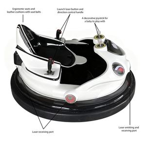 Équipement de parc d'attractions intérieur pour enfants : Voiture tamponneuse OVNI à batterie, Machine de jeu à bascule à monnayeur en métal - Product Image 6