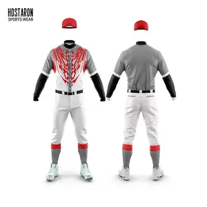 HOSTARON özel yüceltilmiş takım adı Logo numarası spor beyzbol üniforma ceketler kadın erkek beyzbol formaları giymek