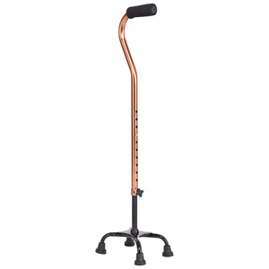 Daidongxiang Aluminum Alloy Four Legged <b>Cane</b> Adjustable Height Non Slip Handle For Elderly Walking Aid - Product Image 3