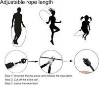 Cuerda de Saltar Profesional de PVC de Alta Velocidad con Sensor, Ajustable, Antienredos, para Gimnasio, Fitness, Entrenamiento Deportivo en Casa, Cable Delgado de Espuma