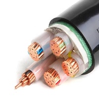 Câble d'alimentation industriel 0,6/1 kV ZC-YJV-3x95+2x50mm isolé XLPE pour construction ferroviaire et centrale électrique, cuivre sans oxygène 30A