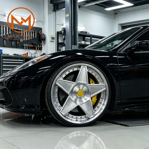 Rines de Aleación Maxtera Forjados a Medida de 2 Piezas y 5 Estrellas con Bloqueo Central para Autos de Pasajeros, Compatibles con <span class=keywords><strong>Ferrari</strong></span> <span class=keywords><strong>458</strong></span> F8, Porsche, Maserati, Audi R8 - Product Image 6
