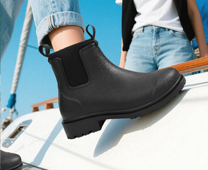 <span class=keywords><strong>Bottes</strong></span> en caoutchouc pour femmes toutes saisons avec cheville imperméable antidérapante Chaussures <span class=keywords><strong>de</strong></span> pluie d'extérieur pour le jardinage l'agriculture la <span class=keywords><strong>pêche</strong></span> les quais - Product Image 2