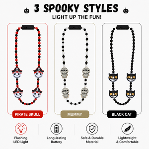 Collar de Halloween con Luz LED Ultrabrillante, Novedad para Fiestas, Regalos para Navidad, Bodas y Celebraciones, Ecológico - Product Image 1