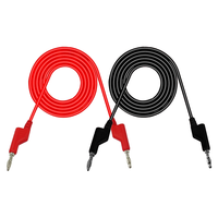 Câble de test multimètre en silicone avec fiche banane 4 mm, 1 m, haute tension, durable, flexible, 18 AWG