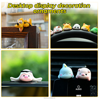 Mini figurine ange à clipser pour coque de téléphone, écran d'ordinateur, décoration de bureau interactive mignonne, accessoire personnalisable, figurine d'action de dessin animé