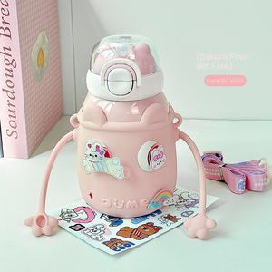 Thermos en acier inoxydable 304, tasse à vide isolée, tasse à boire portable pour étudiants, filles, enfants, voyages, extérieur, école, bureau - Product Image 6