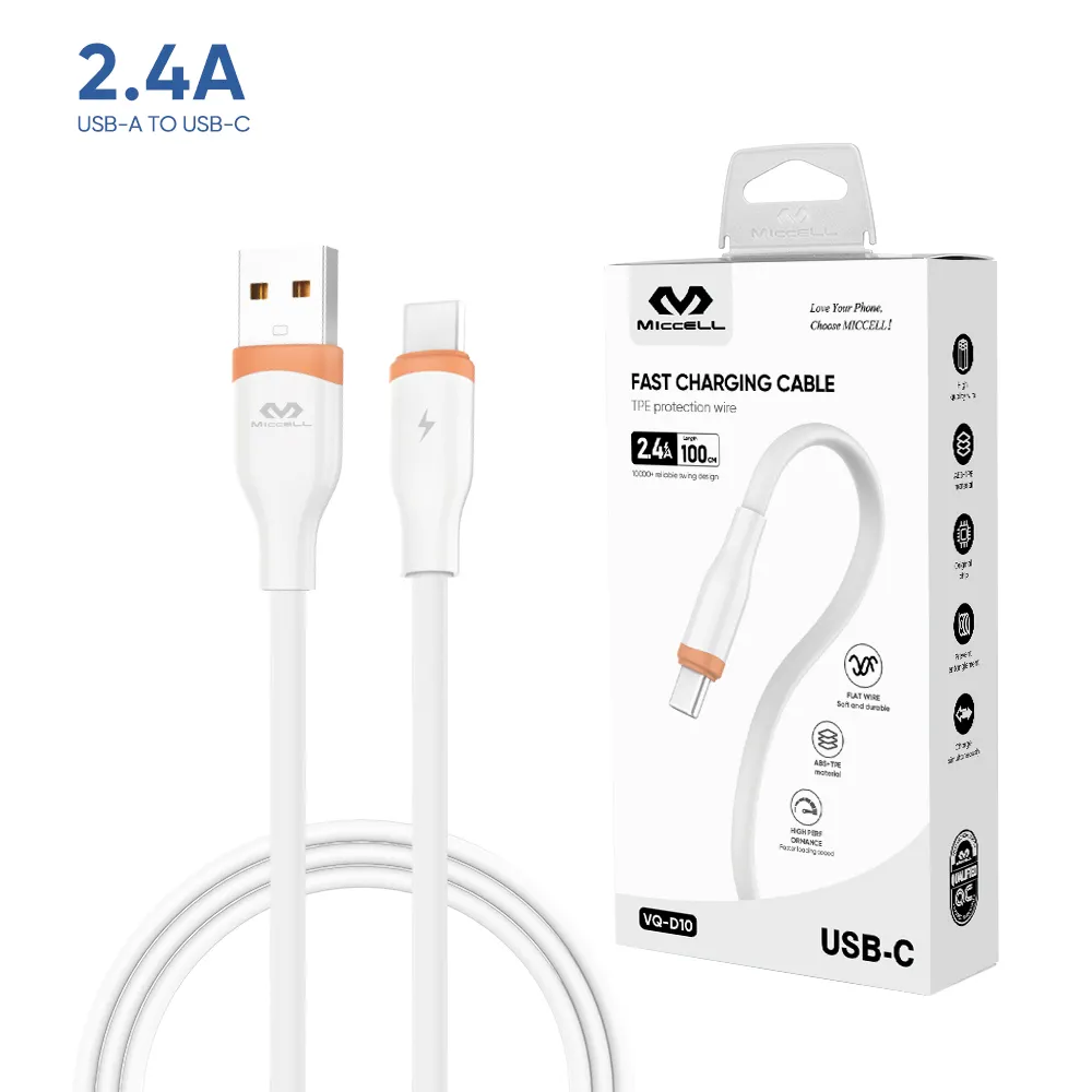 Miccell veloce usb-c cavo dati per iphone ios type-c usb cavo per iphone ricarica tpe intrecciato cavo dati